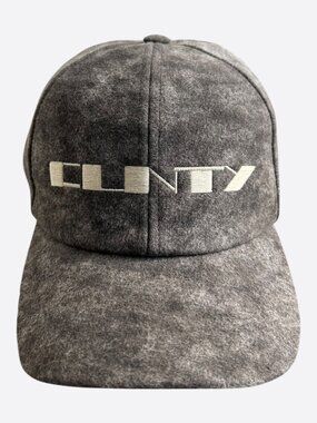 Rick Owens Brown & White Embroidered C*NTY Logo Hat